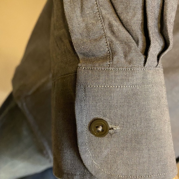 Giorgio Armani Le Collezioni Men's Button Up Dress Shirt Gray 15.5" 100% Cotton - Picture 5 of 14